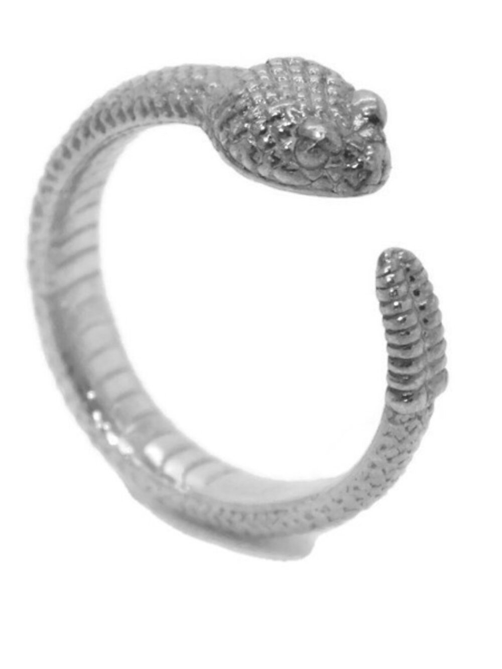 Snake (Rattle Snake) .925 Sterling Silver Ring Adjustable size